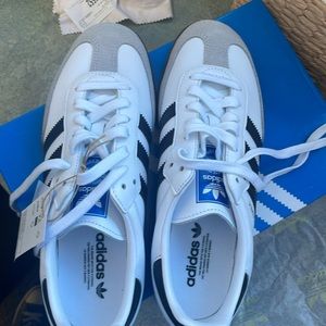 Adidas Samba OG Leather Retro Sneakers White Black New in Box